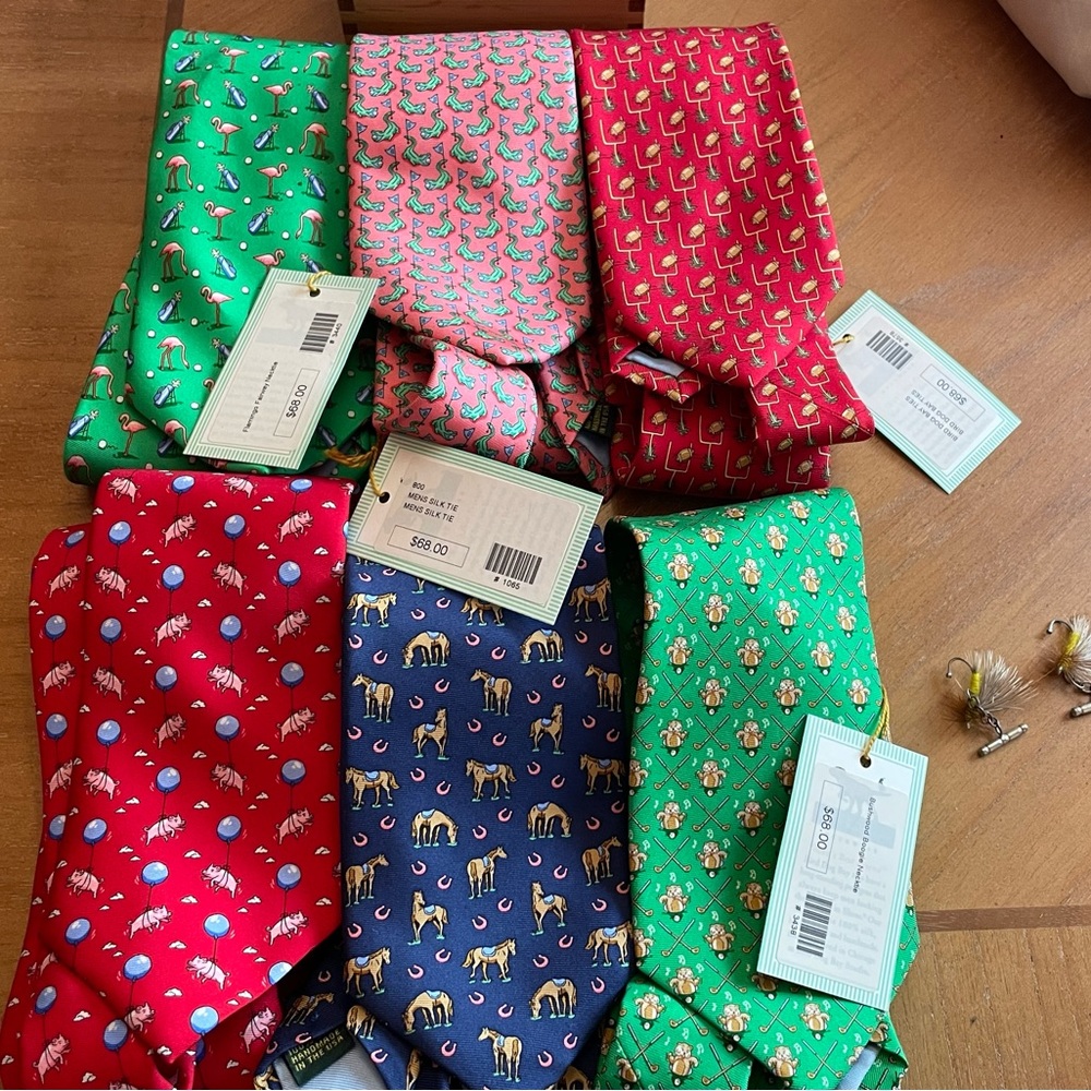 Bird Dog Bay Lot (6) Neckties & Cuff Links